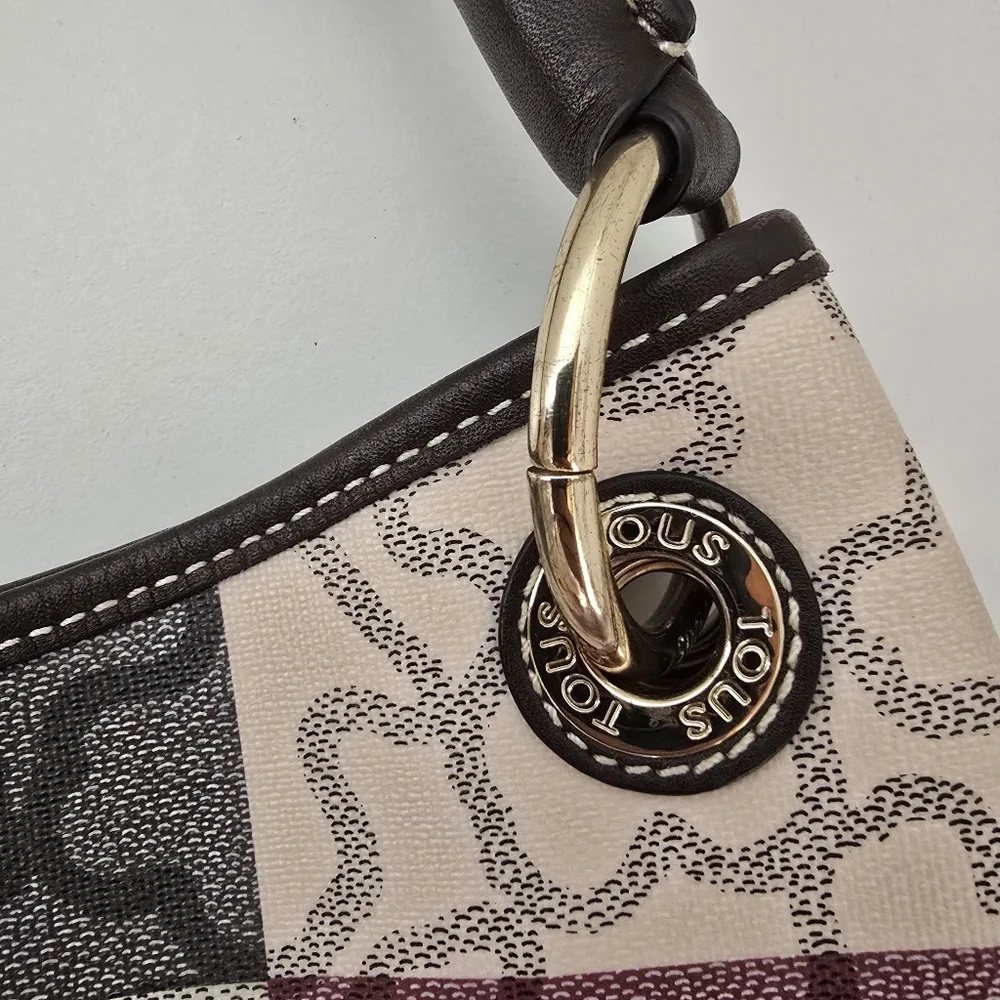 TOUS Kaos Cuadrados Orange Brown Colored One Shoulder Bag - Picture 4 of 17